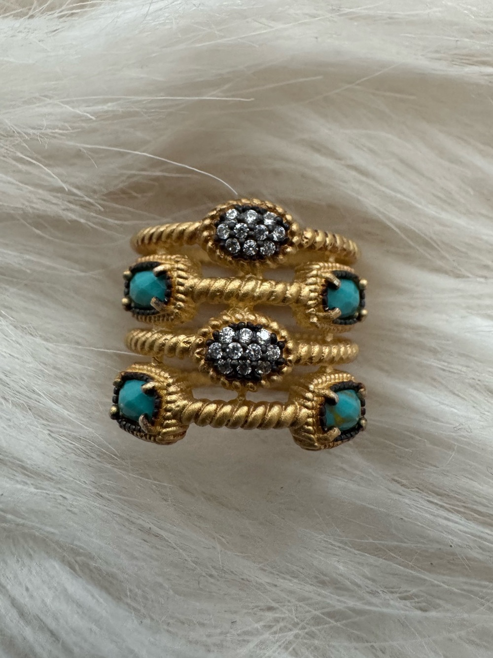 🆕 Freida Rothman Signature 4-Stack Ring - Sz 6